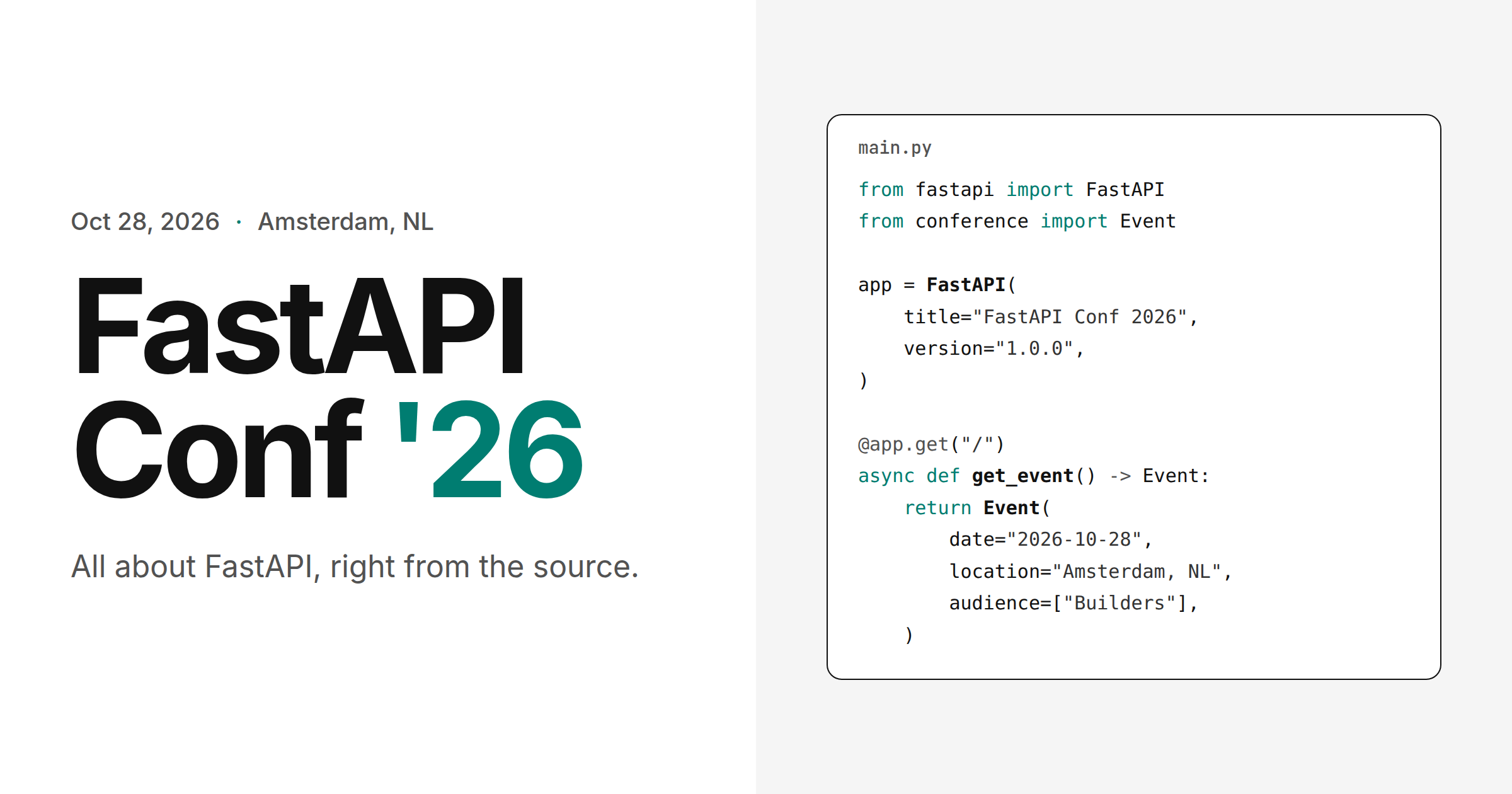 FastAPI Conf 2026